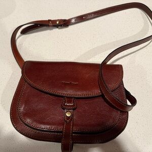 Brown leather crossbody